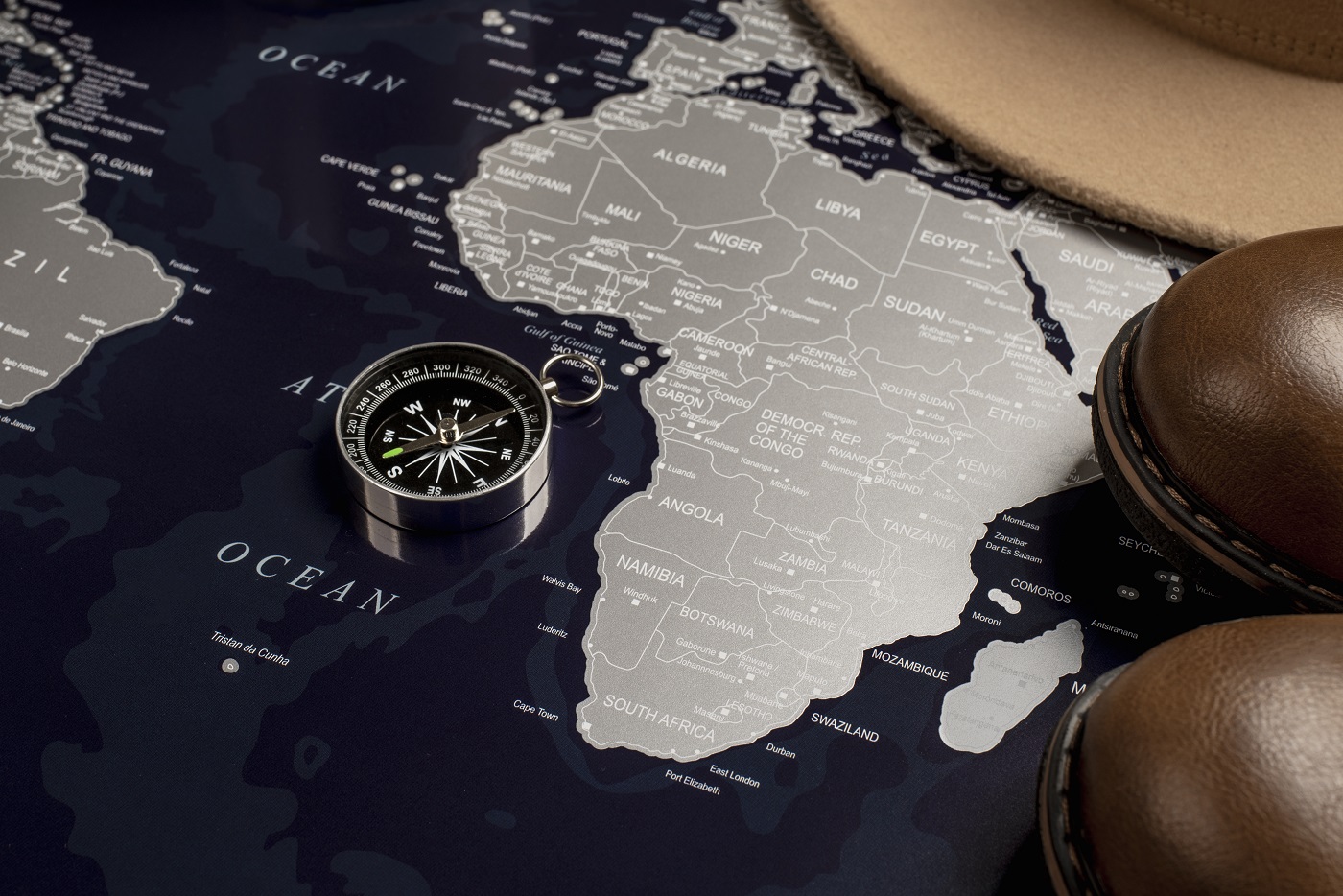 view-world-travel-map-with-compass-shoes